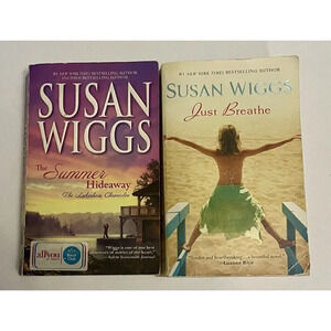 Lot of 2 Susan Wiggs Books The Summer Hideaway &‎ Just Breathe Acceptable
